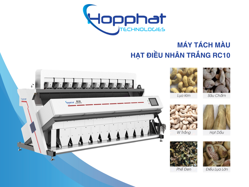 MÁY BẮN MÀU HẠT ĐIỀU 10 MÁNG RC10