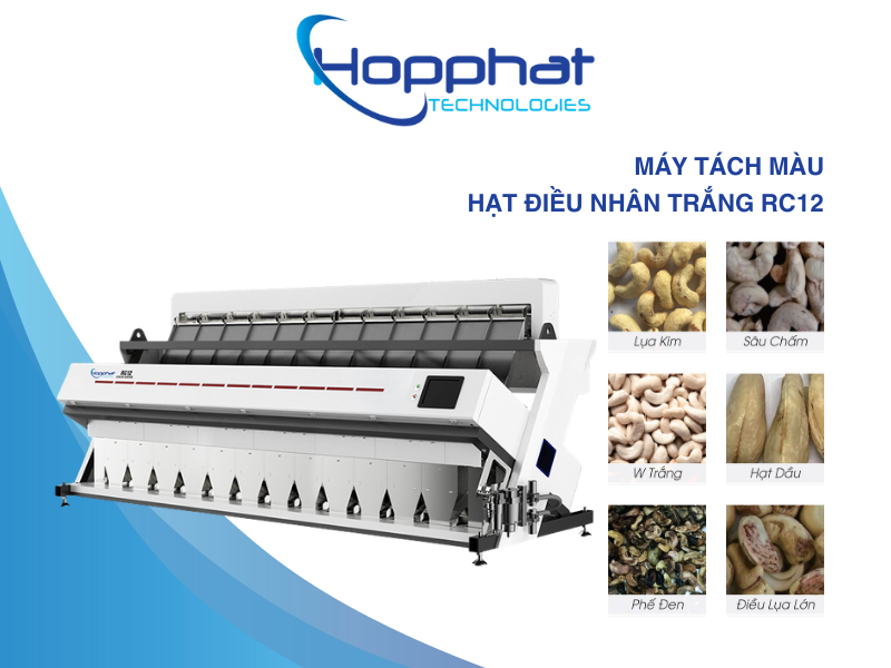 MÁY BẮN MÀU HẠT ĐIỀU 12 MÁNG RC12