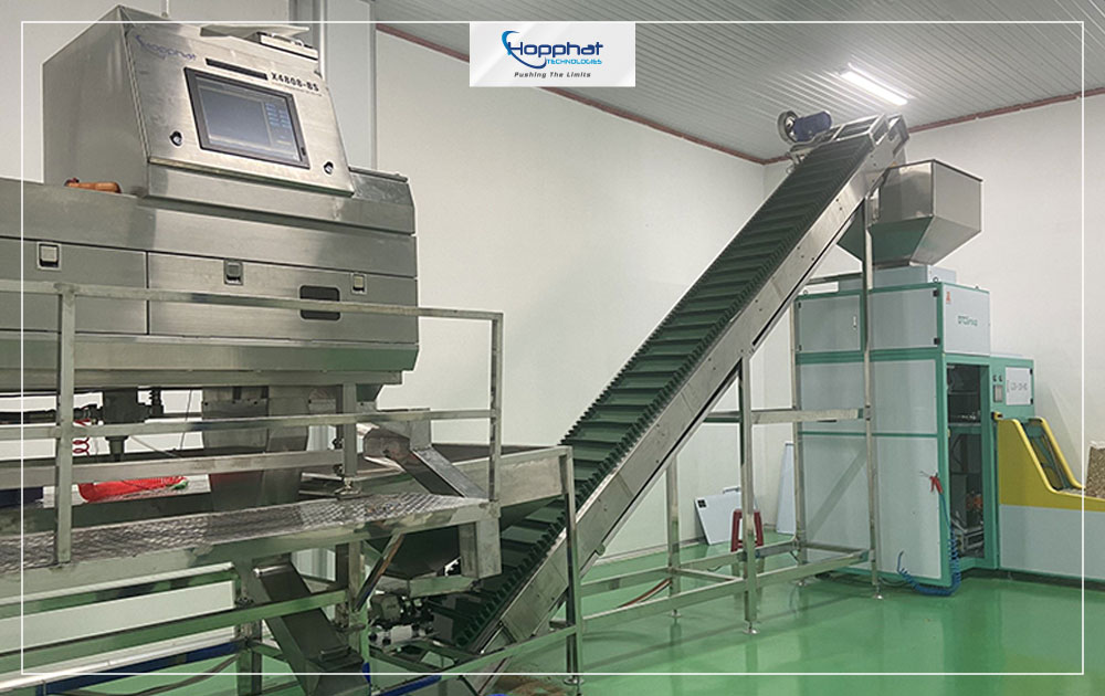 Máy dò dị vật bằng tia X-ray giúp kiểm soát chất lượng của sản phẩm.